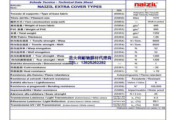 耐馳PVDF膜材TYPE5